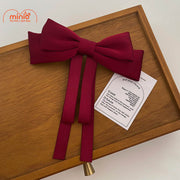 Kẹp tóc nơ vải tiểu thư