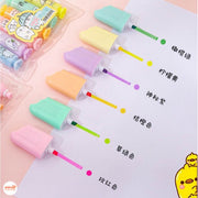 Set 6 bút highlight hình que kem