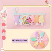 Set 6 bút highlight hình que kem