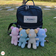 Móc khóa bông gấu bear brick đứng