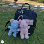 Móc khóa bông gấu bear brick đứng