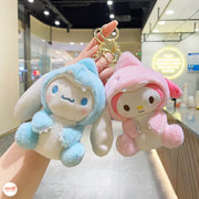 Móc khóa bông sanrio nón