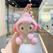 Móc khóa bông sanrio nón