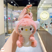 Móc khóa bông sanrio nón