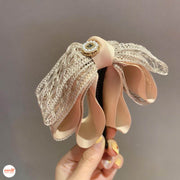 Kẹp dọc vải phối ren