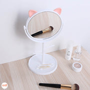 Gương để bàn tai mèo cao