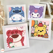 Tranh đính đá khung 18x18cm