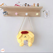 Túi đeo da đính gấu bông