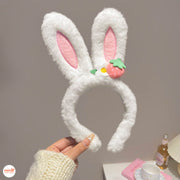 Cài tóc tai thỏ dâu hoa