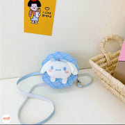 Túi đeo da đính gấu bông