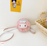 Túi đeo da đính gấu bông