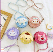 Túi đeo da đính gấu bông