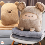 Bộ mền gối đút ấm tay cừu bông