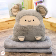 Bộ mền gối đút ấm tay cừu bông