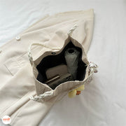 Túi cói quai thắt bím cột nơ lụa