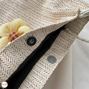 Túi cói quai thắt bím cột nơ lụa