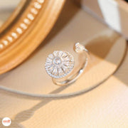 Nhẫn hoa bông tuyết xoay