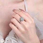 Nhẫn hoa bông tuyết xoay