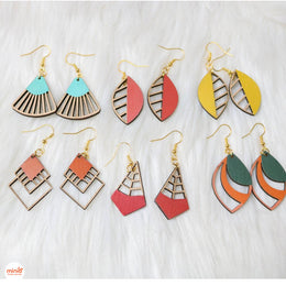 Bông tai gỗ vintage