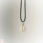 Vòng cổ dây đen mặt sò