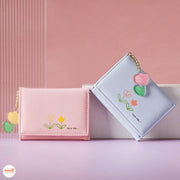 Ví kèm móc khóa hoa Tulip