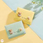 Ví gấp 3 charm gấu chân mèo