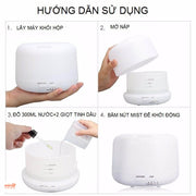 Máy xông tinh dầu trụ tròn 500ml