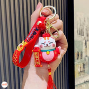 Móc khóa dây mèo thần tài