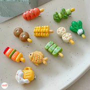 Vỉ 5 kẹp đồ ăn cute