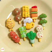 Vỉ 5 kẹp đồ ăn cute