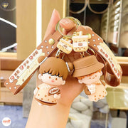 Móc khóa cô cậu trà sữa