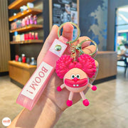 Móc khóa dây thú môi dày