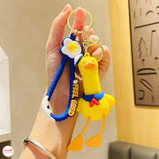 Móc khóa vịt lò xo kéo cổ