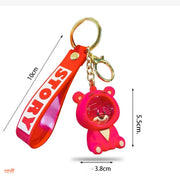 Móc khóa bọc đầu gấu dâu