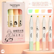 Set 4 bút highlight Tacotaco