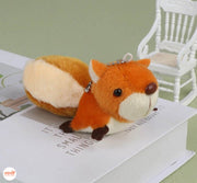 Móc khóa bộ sóc nâu+ hồng