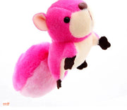 Móc khóa bộ sóc nâu+ hồng