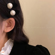 Set 2 kẹp mái nhung ngọc trai