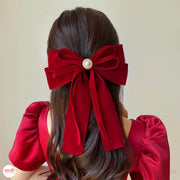 Kẹp tóc nơ nhung 3 tầng