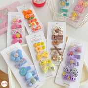 Set 5 kẹp nơ vải