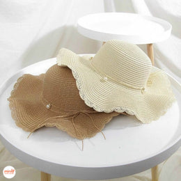 Nón cói vành hạt ngọc