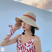 Nón cói móc đai phối màu