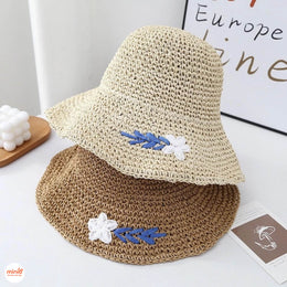 Nón cói móc hoa 5 cánh