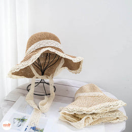 Nón cói dây ren dài