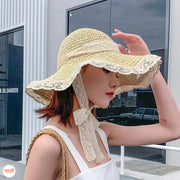 Nón cói dây ren dài