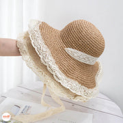 Nón cói dây ren dài