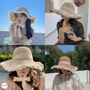 Nón cói dây ren dài