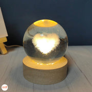 Quả cầu 3D kèm đế gỗ