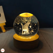 Quả cầu 3D kèm đế gỗ