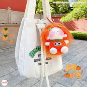 Móc khóa bé doll cam tóc dài